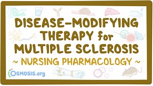 Disease-modifying therapy for multiple sclerosis: Nursing pharmacology: Video, Causes, & Meaning | Osmosis