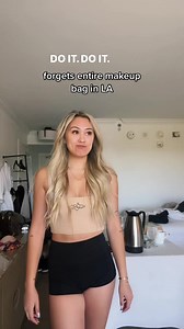 Guys, my ENTIRE makeup bag! #reels #makeup #coachella #trips #travel #mua | LaurDIY