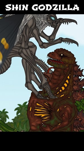 Shin Godzilla 5th Form Evolution Animation Compilation