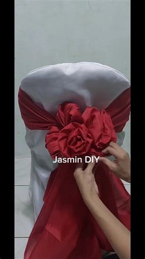 4.7K views · 51 reactions | Double Rose Chair Sash / Chair tie ideas Design #6 #TableSkirting #wedding #anyoccasion #chairsah #charities #partydecor | Jasmin Diy | Facebook