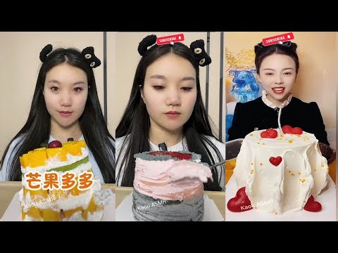 Asmr Chinese Dessert Show, Crepe Cake, Lava Cake || Eating Sounds