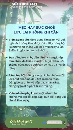 Cẩm nang chăm sóc sức khoẻ 24/7 giúp bạn phòng ngừa bệnh tật hiệu quả ngay tại nhà mình