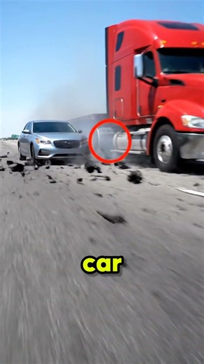 Truck Tire Suddenly Bursts (Debris Hits Road) #shorts