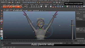 Auto Clavicle and Dynamic in maya software