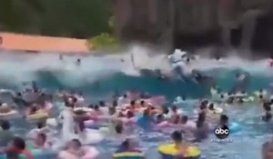 WATCH: Malfunction at wave pool sends swimmers flying, dozens injured