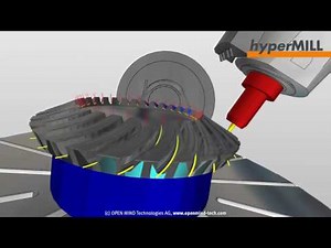 5 Axis Machining Programming and Manufacturing of Bevel Gears hyperMILL CAM HERMLE YouTube