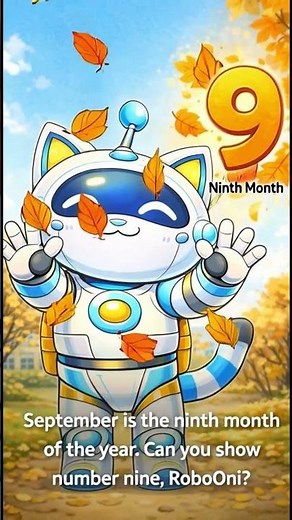 September for Kids 🍂 | Learn the Ninth Month with RoboOni 🤖🐱RoboONI September