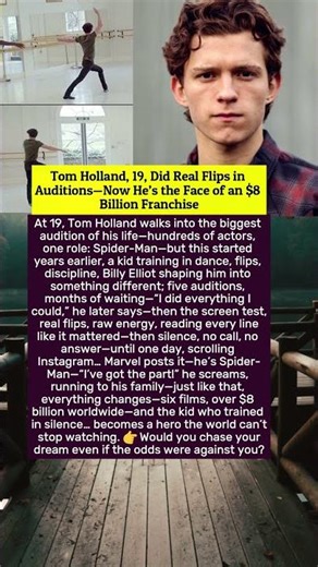 Tom Holland, 19, Did Real Flips in Auditions—Now He’s the Face of an $8 Billion Franchise