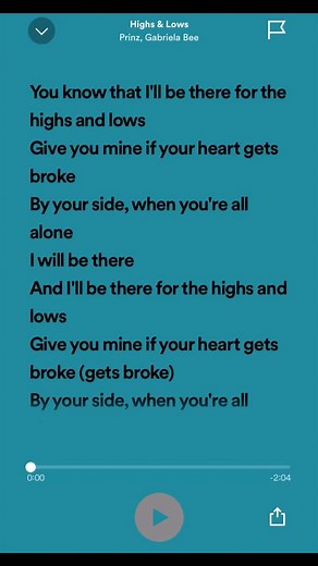 Highs and Lows Song Lyrics with Video