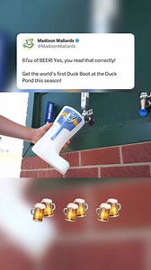 80K views · 562 reactions | 67 ounces of beer in a duck boot at Madison Mallards games this season! You better drink these quick, nobody likes warm beer 藍 via: Madison Mallards | Baseballer | Facebook