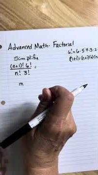 Simplifying factorials #maths