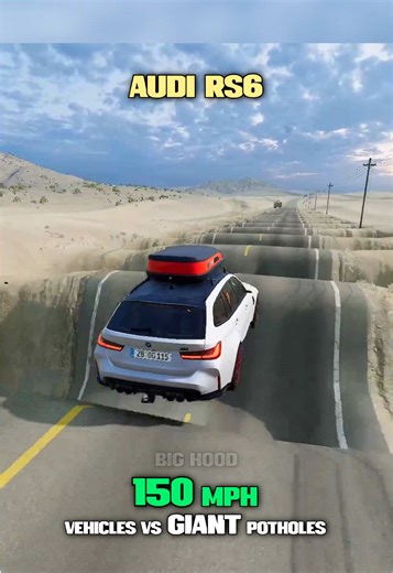 Exploring Vehicle Reactions to Holes in BeamNG.drive