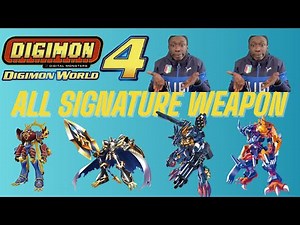 ALL DIGIMON EVOLUTION AND SIGNATURE WEAPON - DIGIMON WORLD 4 PS2