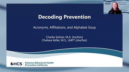 Decoding Prevention - Acronyms, Affiliations, and Alphabet Soup