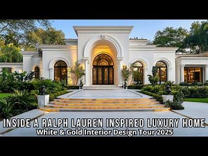 Inside a Ralph Lauren Inspired Luxury Home: White & Gold Interior Design Tour 2025