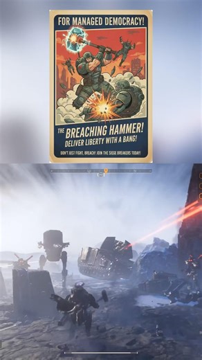 One hammer — thousands of tons of democracy 🔨 #helldivers2 #helldivers2gameplay