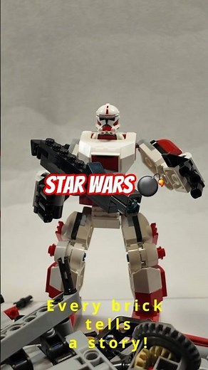 Building a LEGO Star Wars Mech in SECONDS! ⚡#lego #starwars #shorts