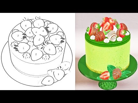 Green And Strawberry 🍓 Wala Cake Bana He 