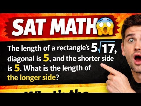 Most Students Miss This SAT Math Question ❌ Rectangle Diagonal