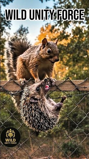 How Did a Squirrel Help a Hedgehog Trapped in a Fence? Witness this incredible rescue !