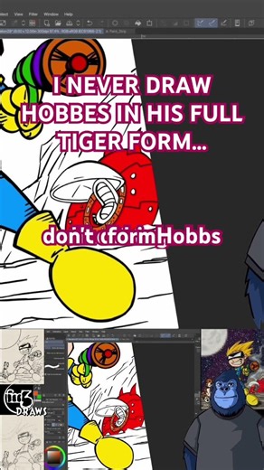 I don’t think I deserve to draw Hobbes in his full tiger form.