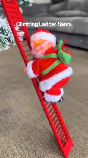 Bring holiday cheer home with this Climbing Santa on a Ladder with music and light! 🎅 Watch Santa spread festive joy as he climbs up and down the white ladder. Great for all ages and a charming addition to your Christmas decor! 🎄🎁 | Obsertionper