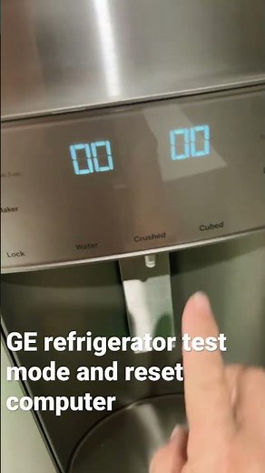 Refrigerator ge how to enter test mode and reset pc 0016 press light