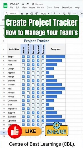 Create project tracker to monitor tasks In excel #exceltips #exceltutorial #viral #shorts#viralvideo