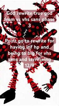 God rewrite true god form vs vhs sans phase 3 #undertale #undertalefangame god rewrite wins