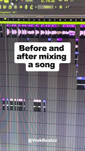 Before and after mixing a song 👽🎧 #vmkbeatzz #musicproduction