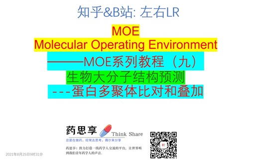 【MOE系列教程】----9. 蛋白多聚体的比对和叠加