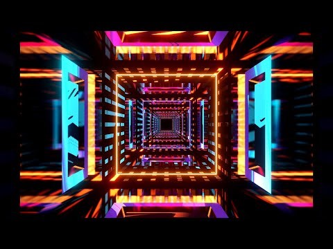 4K Abstract Fast Moving Square Led Neon Lights Metallic Color Screensaver Video Background Loop
