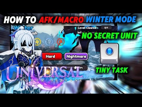 How To MACRO / AFK FARMING Winter Event in Universal Tower Defense! Roblox