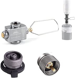 CAMPINGMOON Outdoor Camping Butane Gas Refill Adapter (Butane Gas to EN417 Lindal Valve Canister to 1lb Propane Tank (Z11/Z15/Z22))