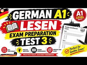 German A1 Lesen For Exam Preparation Test- 3 !
