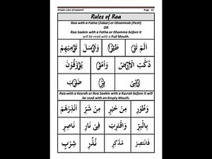Easy Tajweed ( English) , Rules about Tafkheem and Tarqeeq of Raa