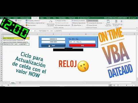 ⏰ Cómo crear un RELOJ EN EXCEL con VBA OnTime 😗