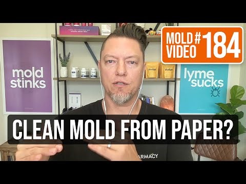 How do you clean moldy books and papers?