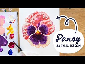 How to Paint a Pansy - Acrylic Painting Tutorial