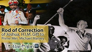 1966, H.I.M. Give Manley "Rod of Correction" of Joshua as Gift - RasTafari TV™ | 24/7 Strictly Conscious Multimedia Network