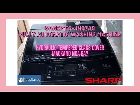 PART 1 SHARP ES-JN07A9 FULLY AUTOMATIC WASHING MACHINE HYDRAULIC TEMPERED GLASS COVER MAHAL BA?