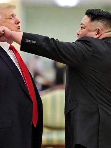 Kim jhong Punch to Donal Trump 😂 #kimjoun #fight #trump #viralvideo