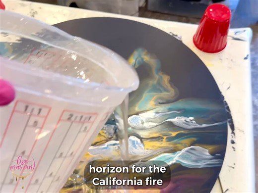 7.3K views · 167 reactions | Tips for resining! Here is how I resined Ethereal Horizon! The auction is still open for 2 more days! Here’s your chance to bid here! https://airauctioneer.com/california-dreamin-art-auction/lisa-marvin-art? #art #paint #resin #artforsale #reels | Lisa Marvin Art | Facebook