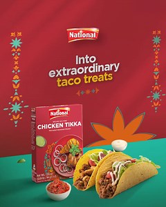 Ditch the plain, embrace the bold! Elevate your tacos with National's Chicken Tikka for an unforgettable taste. #NationalFoodGlobal #RecipeMixes #FusionCuisine #ChickenTikkaTacos | National Foods Global