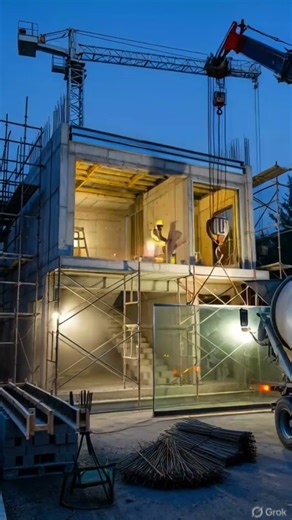 Abandoned Lot to Luxury Modern House | Satisfying Construction Timelapse Transformation #ai shorts