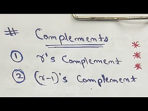 r’s and ( r-1 )‘s Complement in hindi || Complete Number System in hindi 2023
