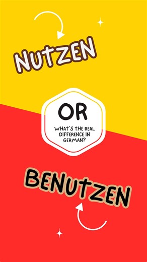 Learn German | Vivekananda Language Studio on Instagram: "nutzen oder benutzen? 🤔 Both mean “to use”, but not in the same way! 🧠 If it’s abstract → use nutzen 📱 If it’s physical → use benutzen 💡 Bonus: nützen = “to be useful” (with Dativ!) Save this post to never mix them again 👇 Now let’s break it down clearly 👇 🟡 „nutzen“ „nutzen“ braucht man immer, wenn man von abstrakten Sachen spricht. Man kann auch „nützen“ sagen, aber meistens hört man „nutzen“. 👉 nutzen is used when we talk about