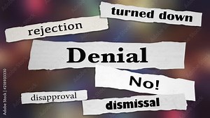 Denial Rejection No Answer Denied Rejected Headlines 3d Animation