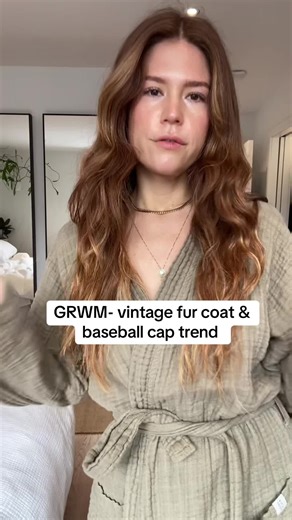 GRWM: Fur Coat and Baseball Cap Outfit Inspiration
