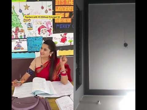 Teacher with vs Without principal 🧑‍🏫 #reels #comedy #shortvideo